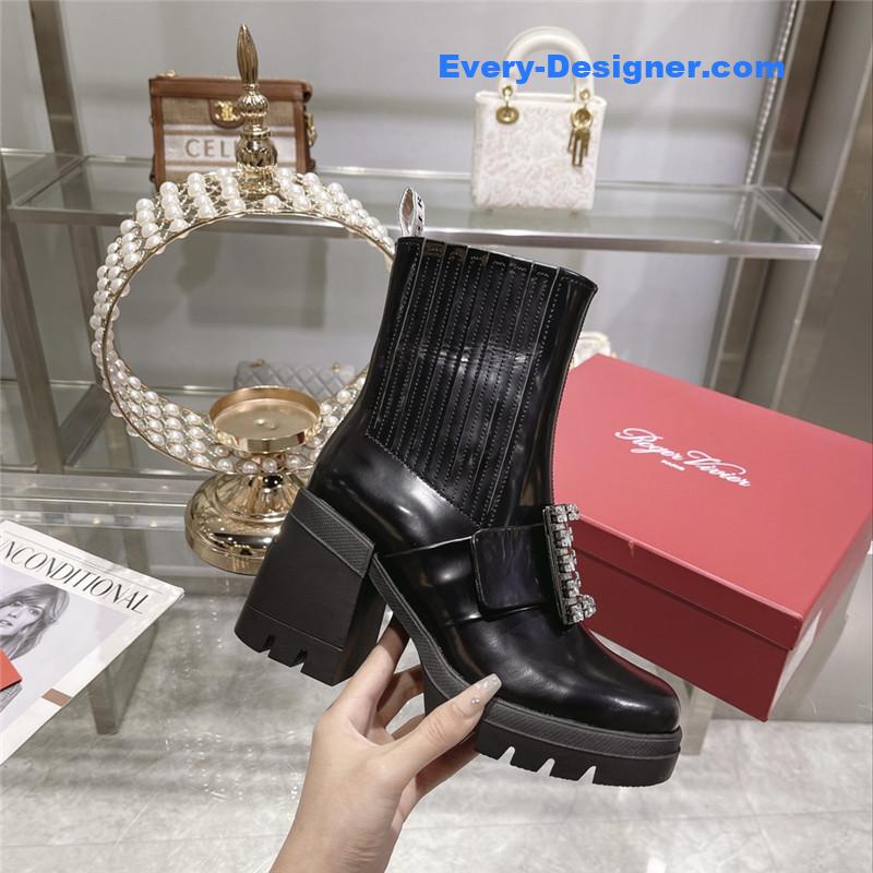 Roger vivier autumn and winter new high-heeled ankle boots