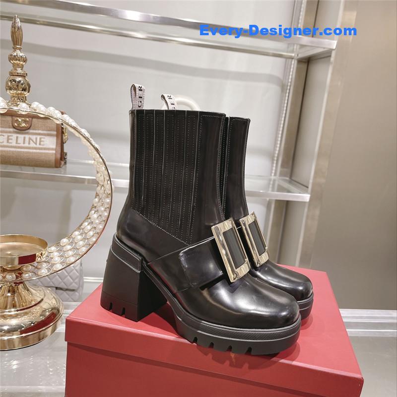 Roger vivier autumn and winter new high-heeled ankle boots