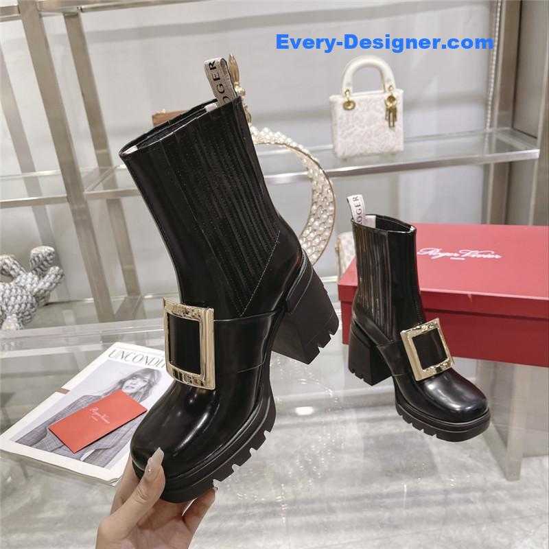Roger vivier autumn and winter new high-heeled ankle boots