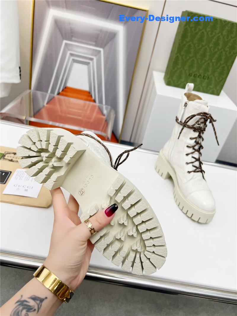 Gvc*1 double g electric embroidery version lace-up 8 inch boots