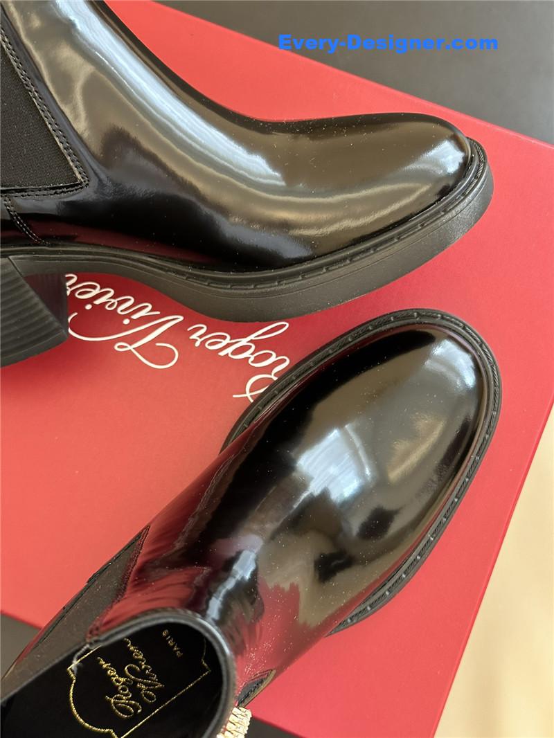 Roger vivier Square Buckle Chunky Heel Chelsea Boots