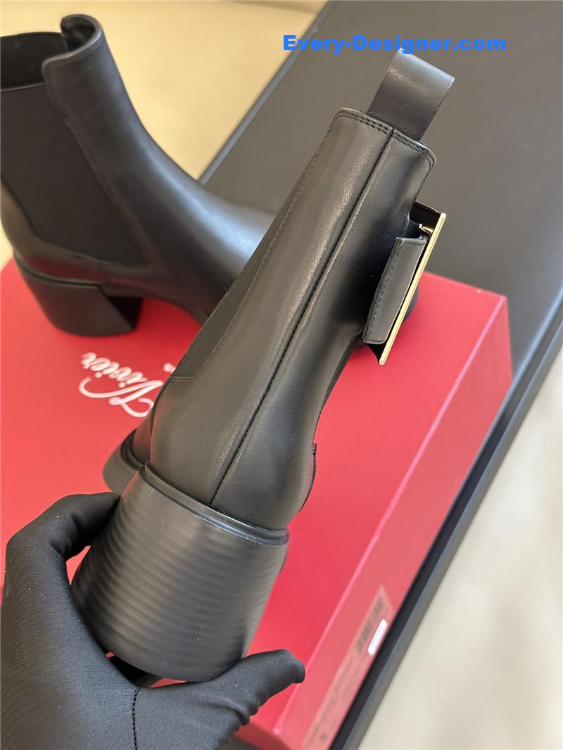 Roger vivier Square Buckle Chunky Heel Chelsea Boots