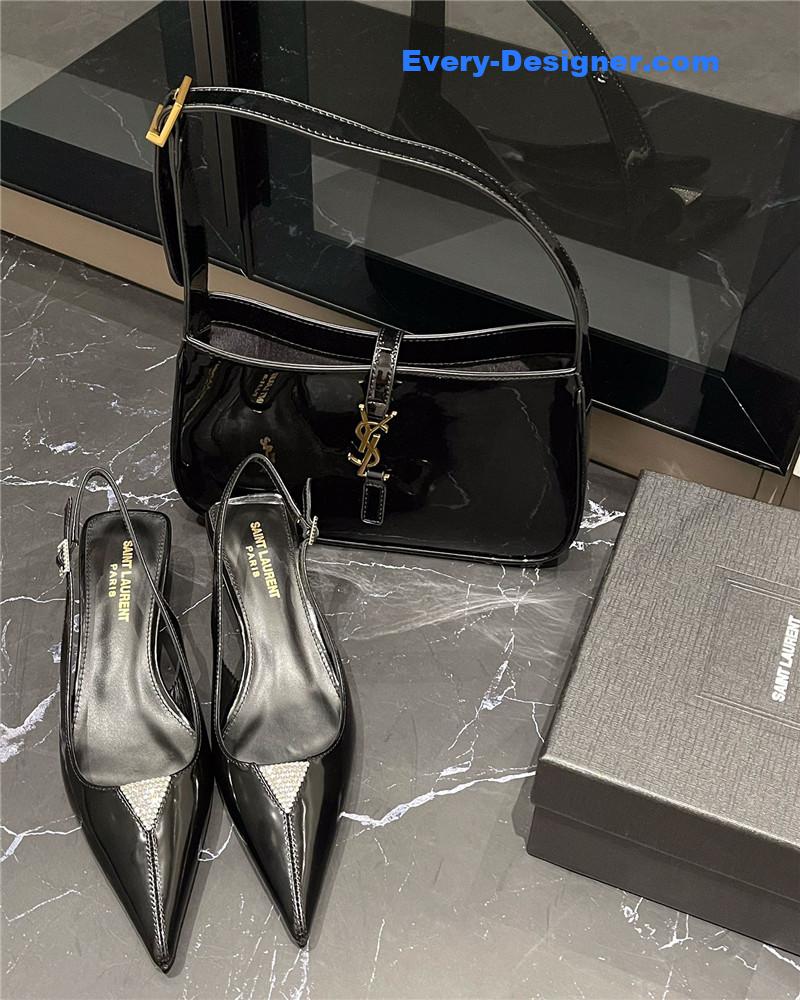 Y51 new pointed rhinestone small high heels