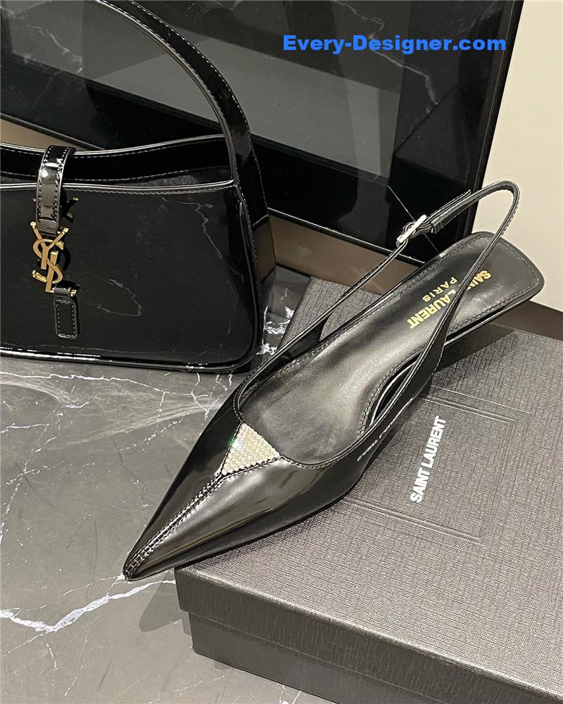 Y51 new pointed rhinestone small high heels