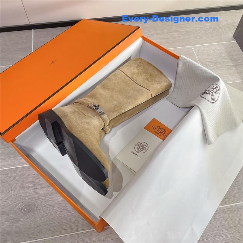 H**me5 kelly beige suede long boots