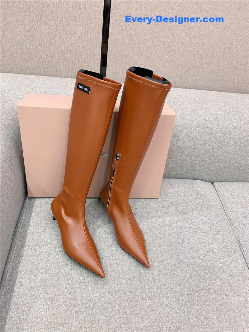 M1um1u new pointed toe high heel elastic sock boots