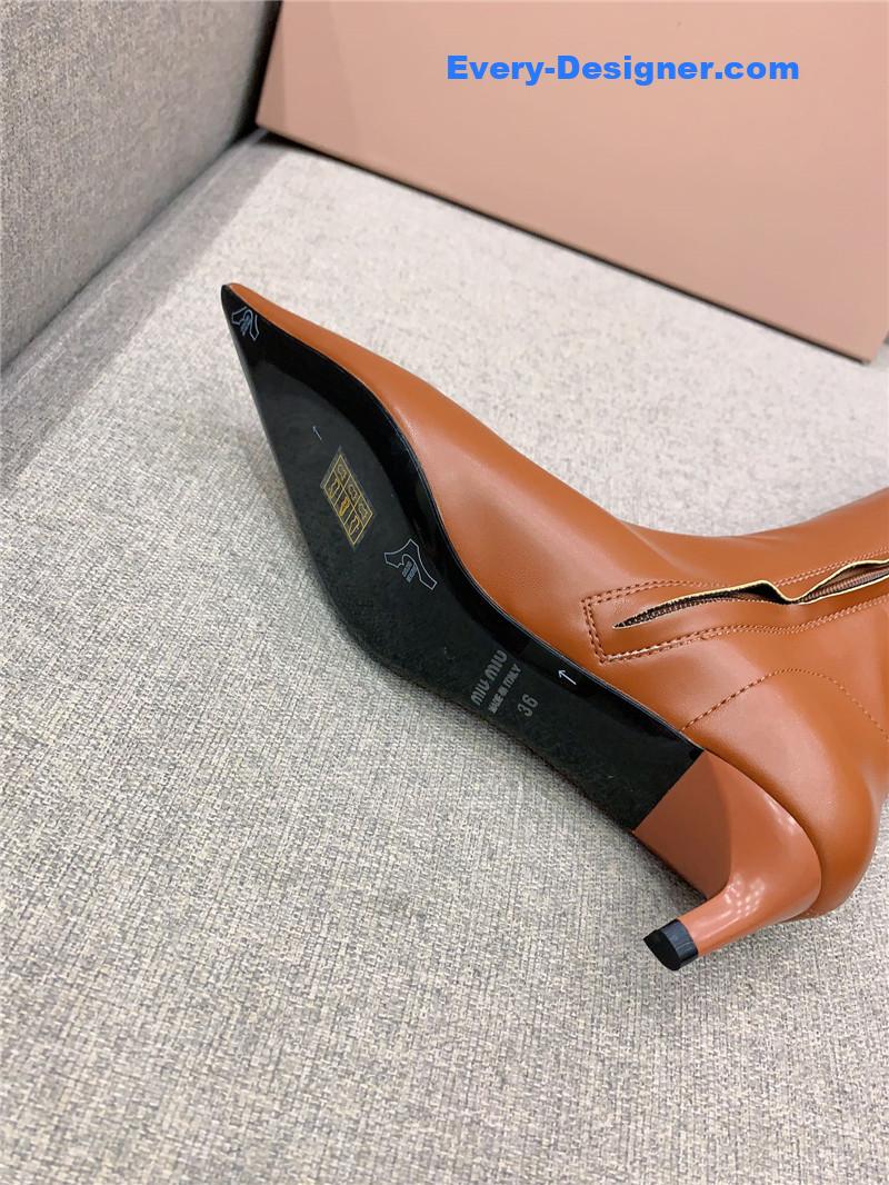 M1um1u new pointed toe high heel elastic sock boots