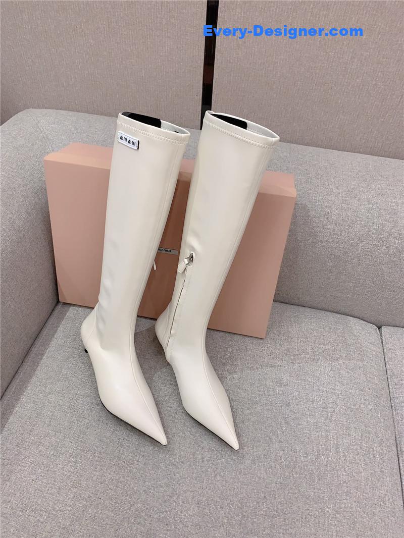 M1um1u new pointed toe high heel elastic sock boots
