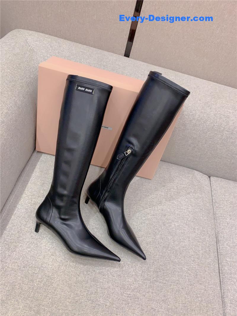 M1um1u new pointed toe high heel elastic sock boots
