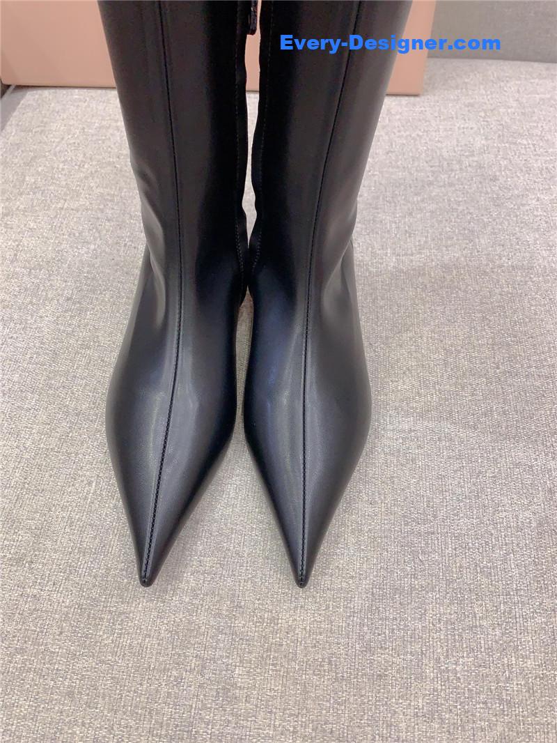 M1um1u new pointed toe high heel elastic sock boots