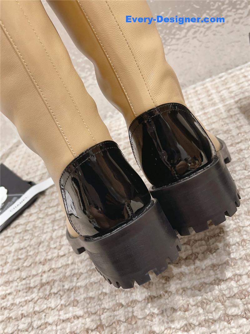 CC new autumn and winter pearl zipper boots