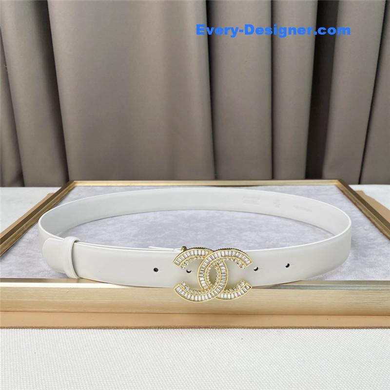 Ch**el plain cowhide 3cm versatile small belt