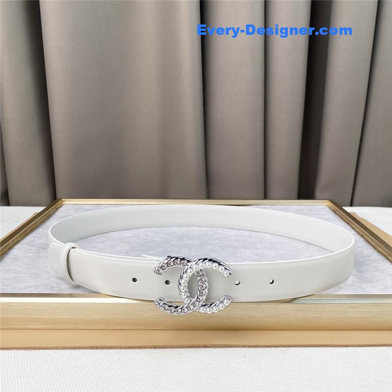 Ch**el plain cowhide 3cm versatile small belt