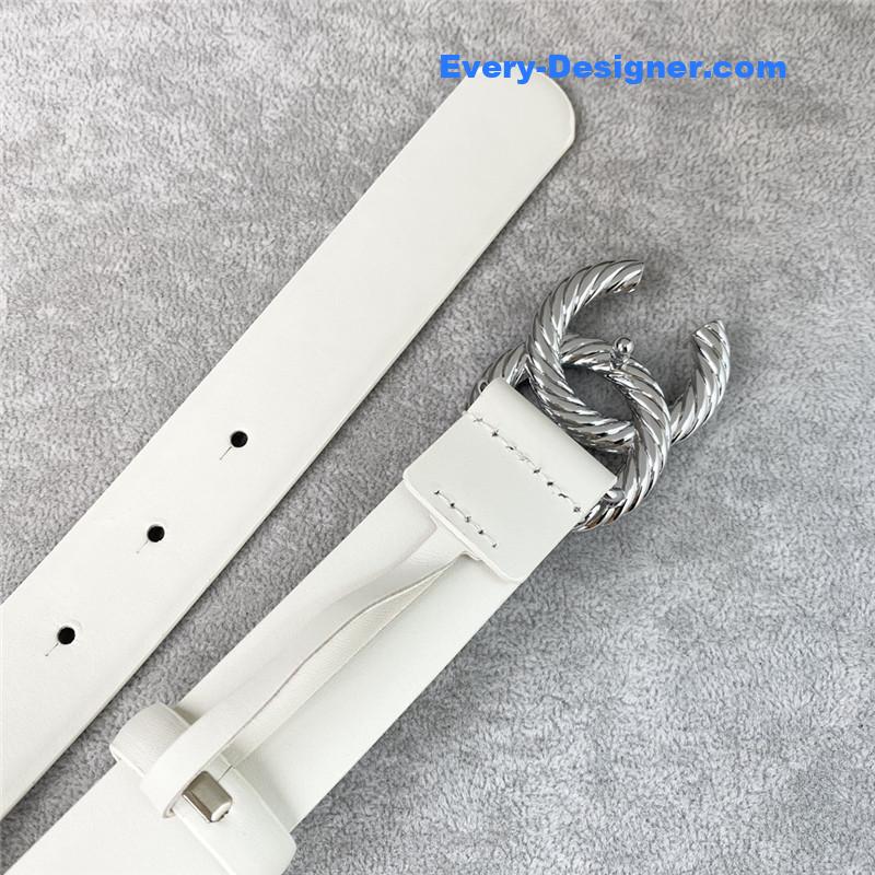 Ch**el plain cowhide 3cm versatile small belt