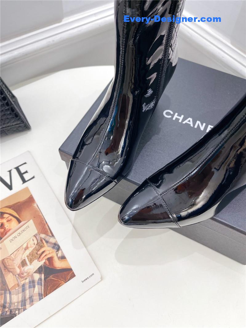 CC counter classic electric embroidery thick heel short boots