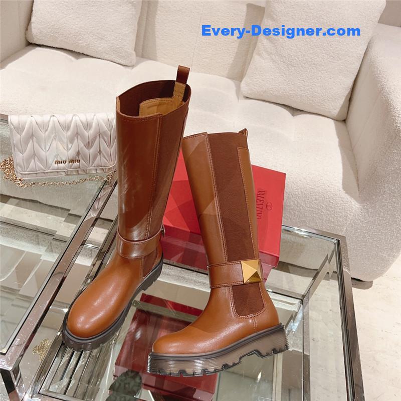 Va1e*ntin0 rivet high nude boots