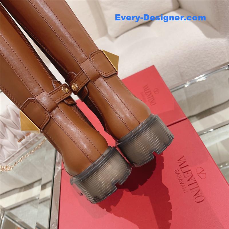Va1e*ntin0 rivet high nude boots