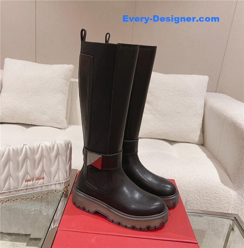 Va1e*ntin0 rivet high nude boots