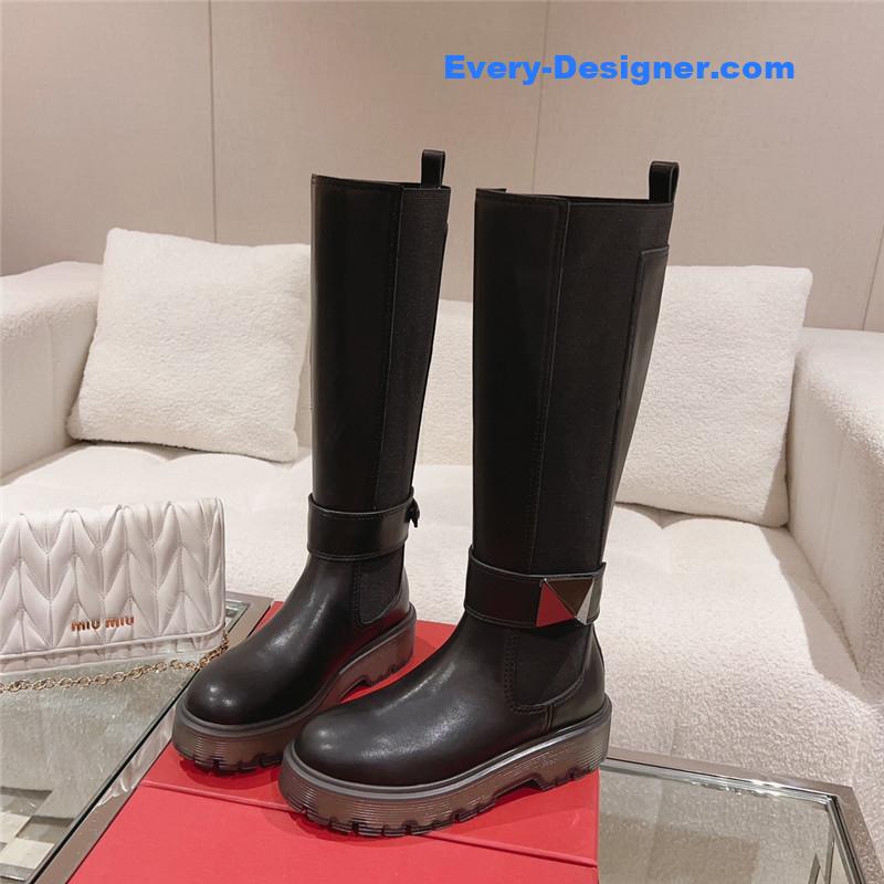 Va1e*ntin0 rivet high nude boots