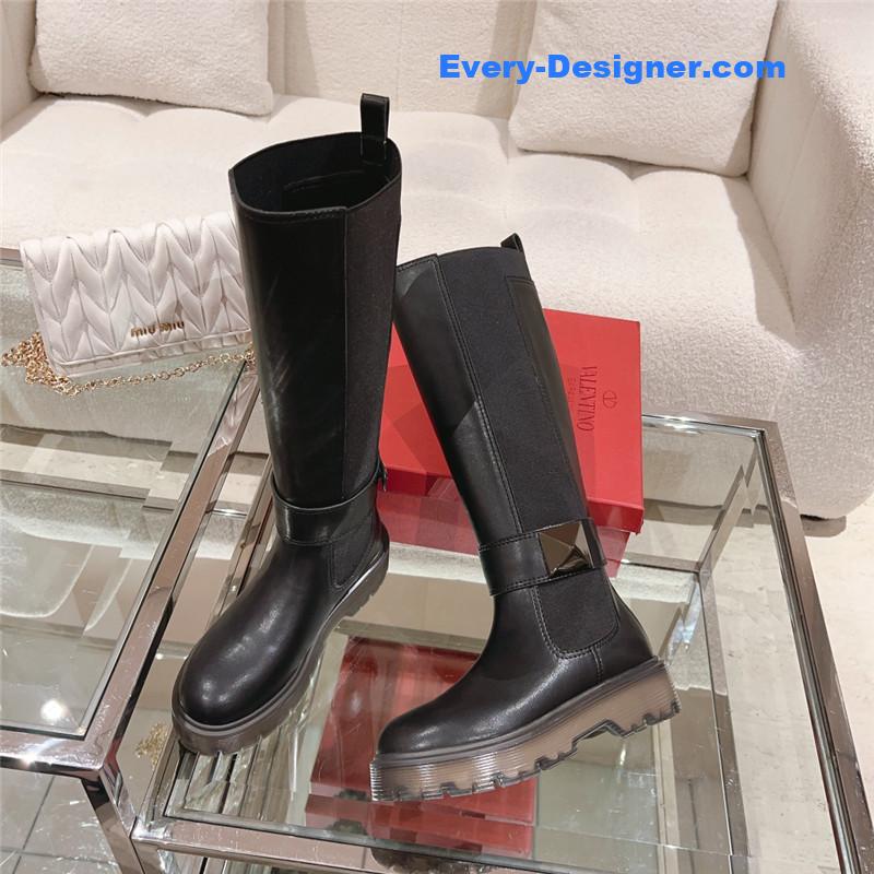 Va1e*ntin0 rivet high nude boots