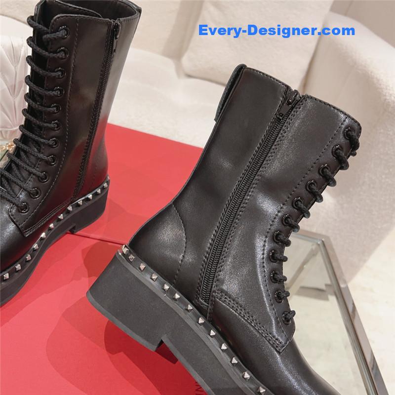Va1e*ntin0 rivet lace-up boots