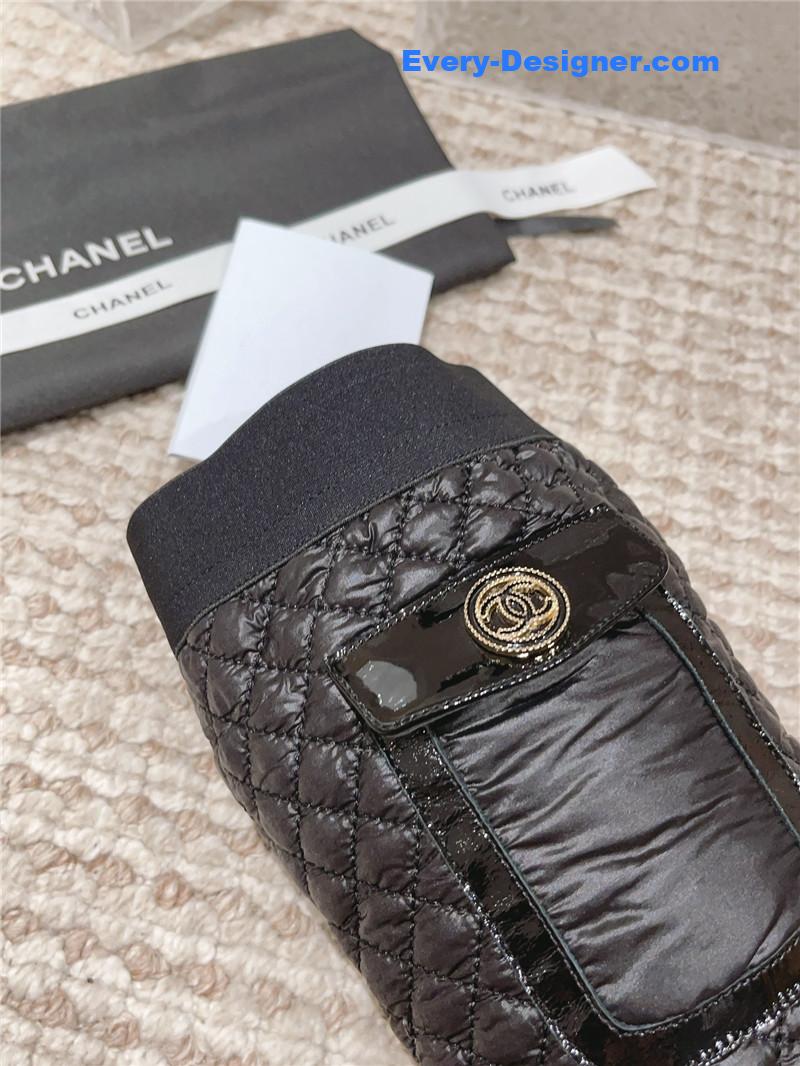 CC new electroplated heel down high boots