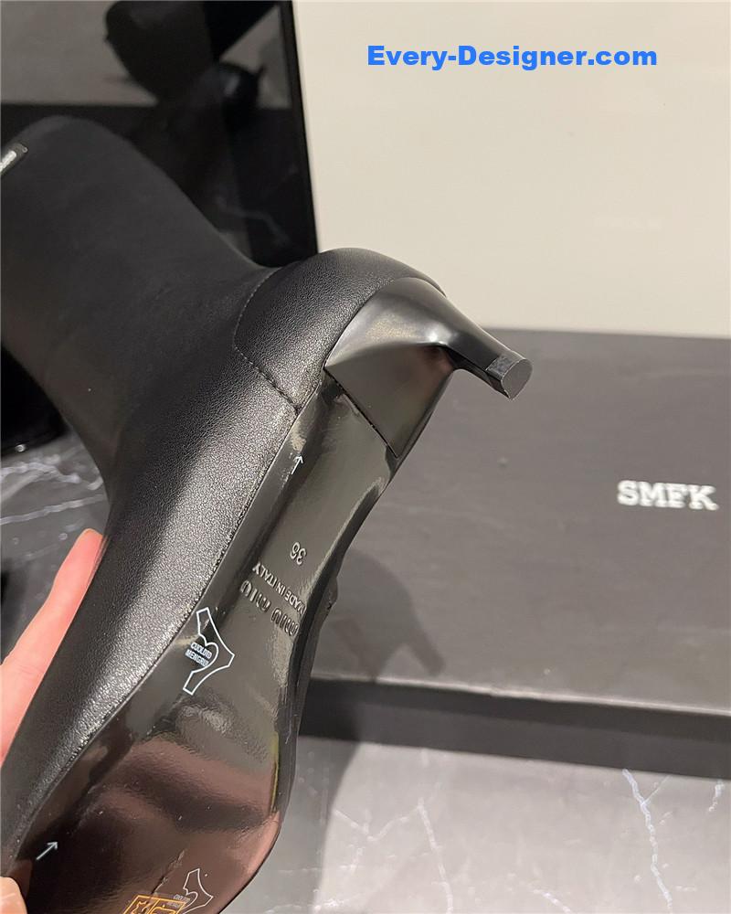 M1um1u new elastic pointed toe leg-lengthening high boots