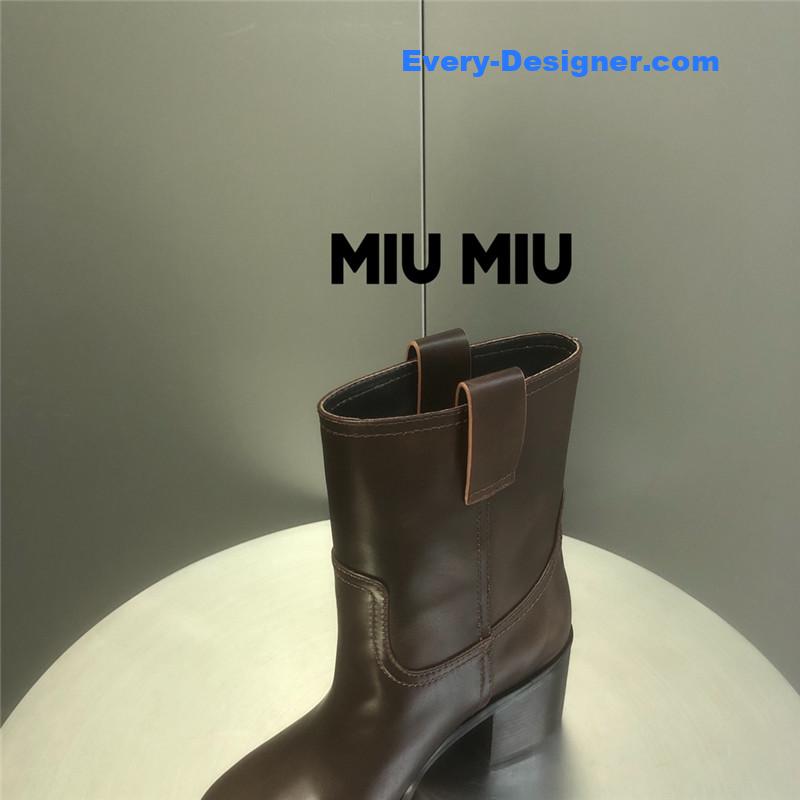 M1um1u thick heel short boots