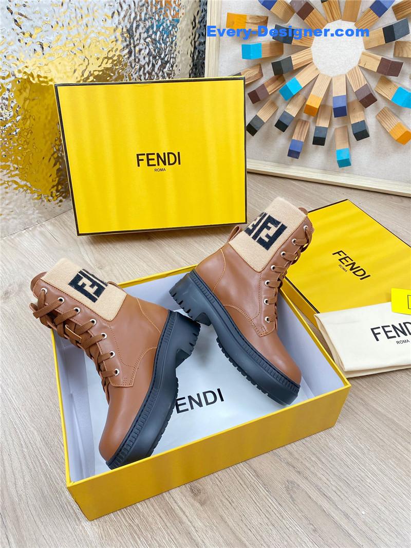 F**di fly knit stitching fashionable martin boots