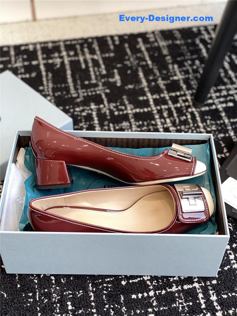 Pra*a autumn and winter classic color matching shoes