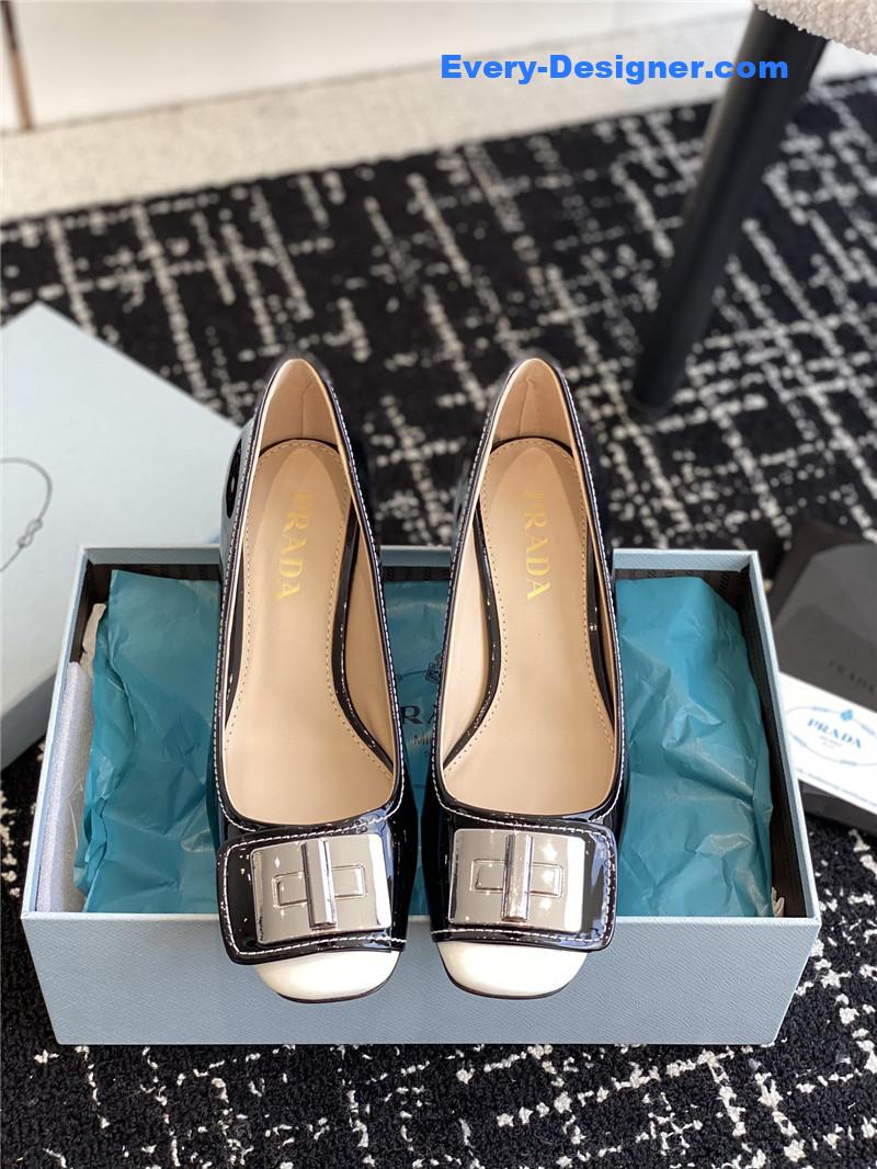 Pra*a autumn and winter classic color matching shoes