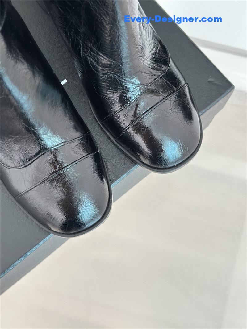 CC bag buckle knitted woolen short boots