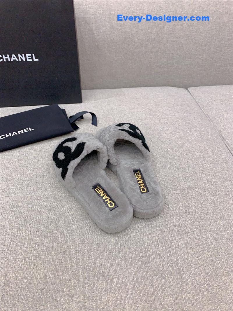 CC new thick sole fur slippers