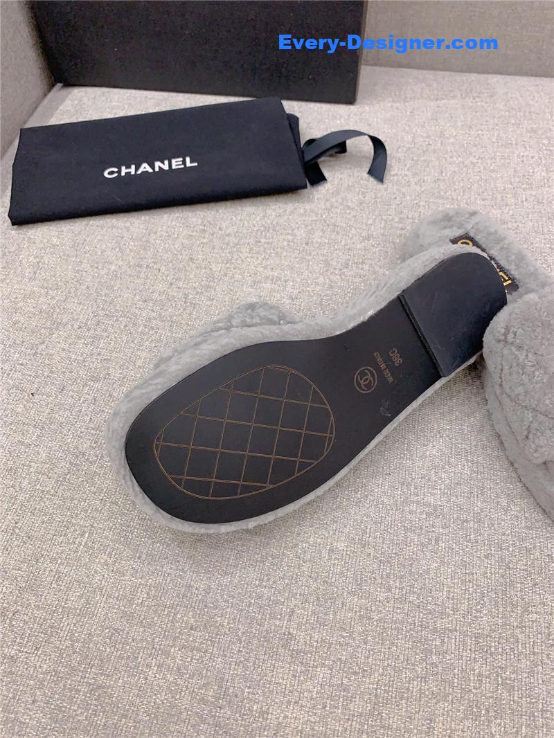 CC new thick sole fur slippers