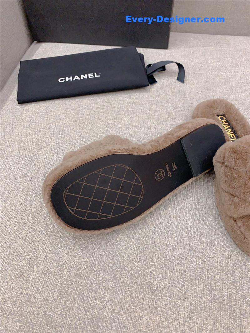 CC new thick sole fur slippers