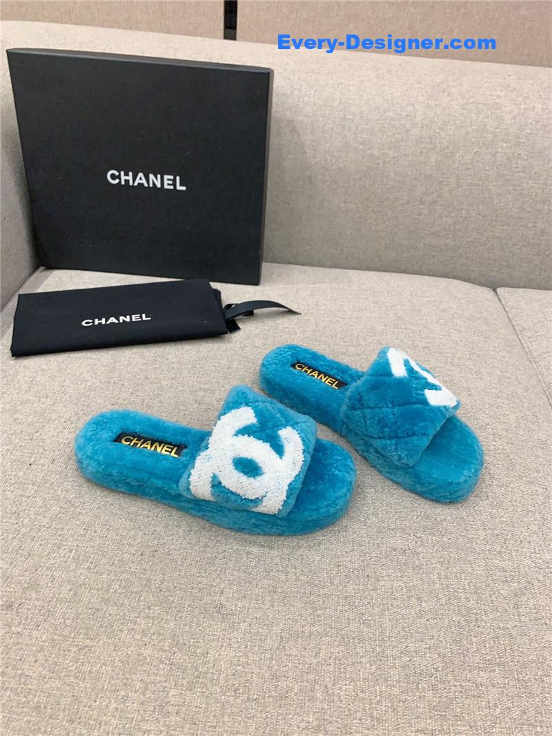 CC new thick sole fur slippers