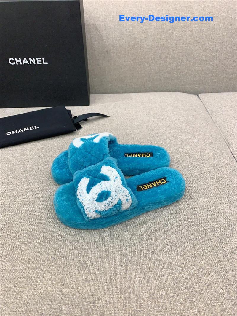 CC new thick sole fur slippers