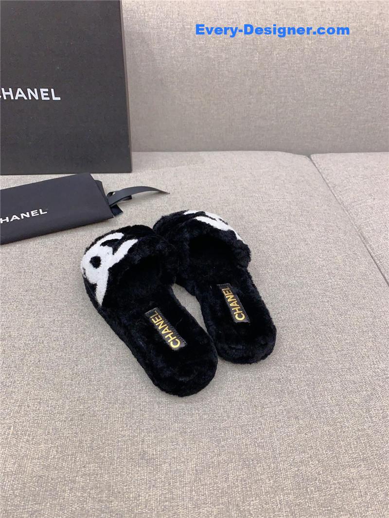 CC new thick sole fur slippers