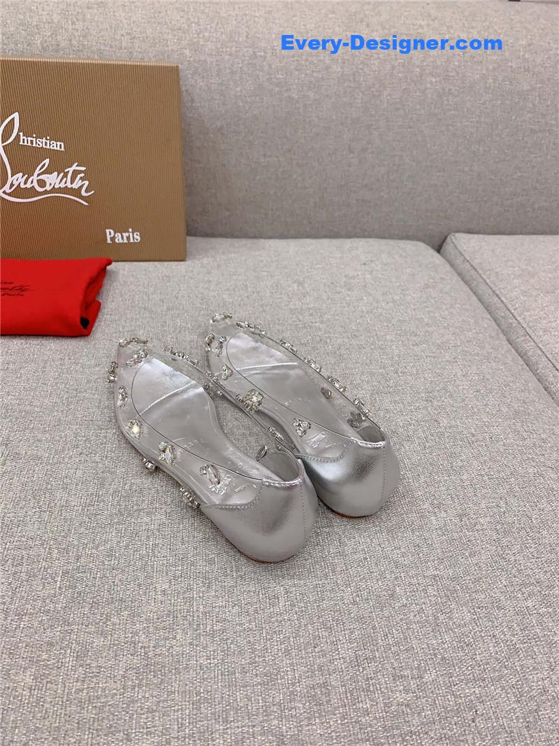 Chr1st1an louboutin crystal clear red sole high heels