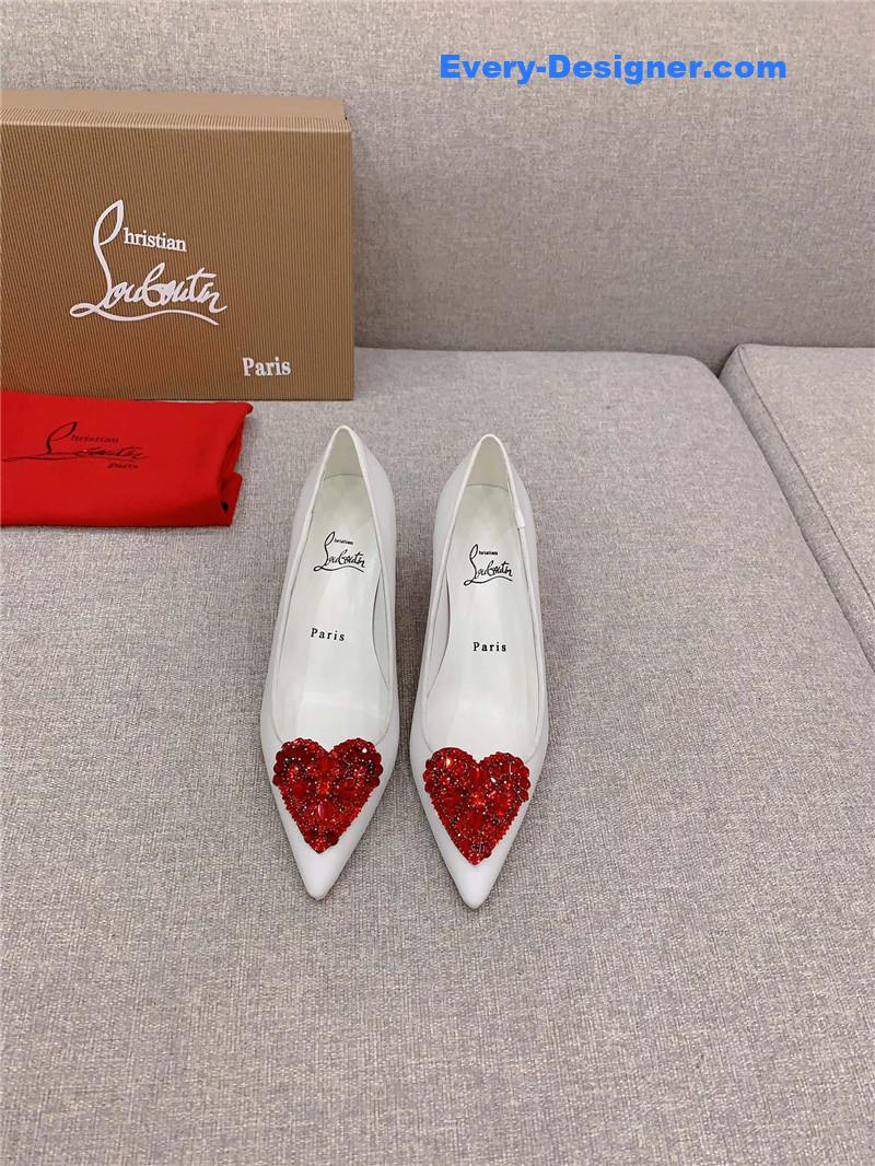 Chr1st1an louboutin heart ruby red high heels