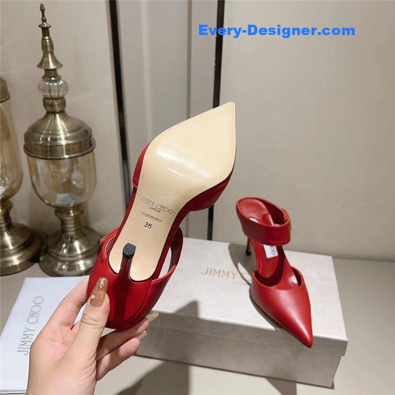 J1m*y Ch00 metal buckle half slippers for women