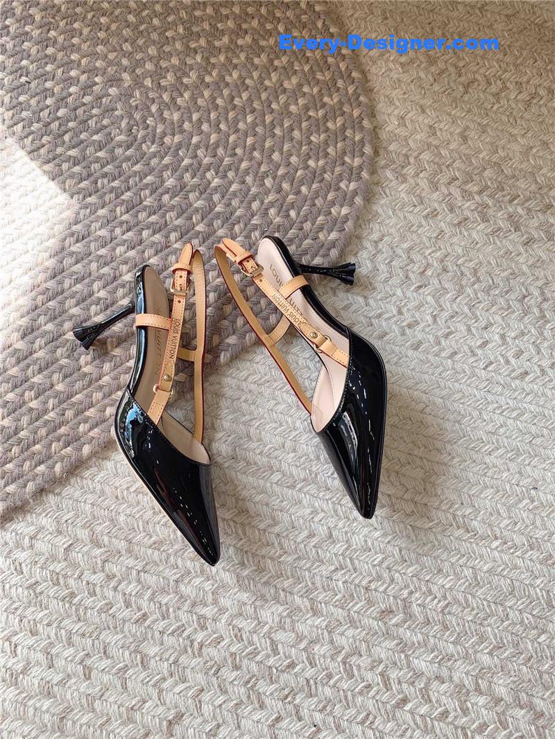 l0vis Vvtt0n lv new blossom slingback high heels