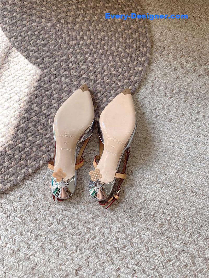l0vis Vvtt0n lv new blossom slingback high heels