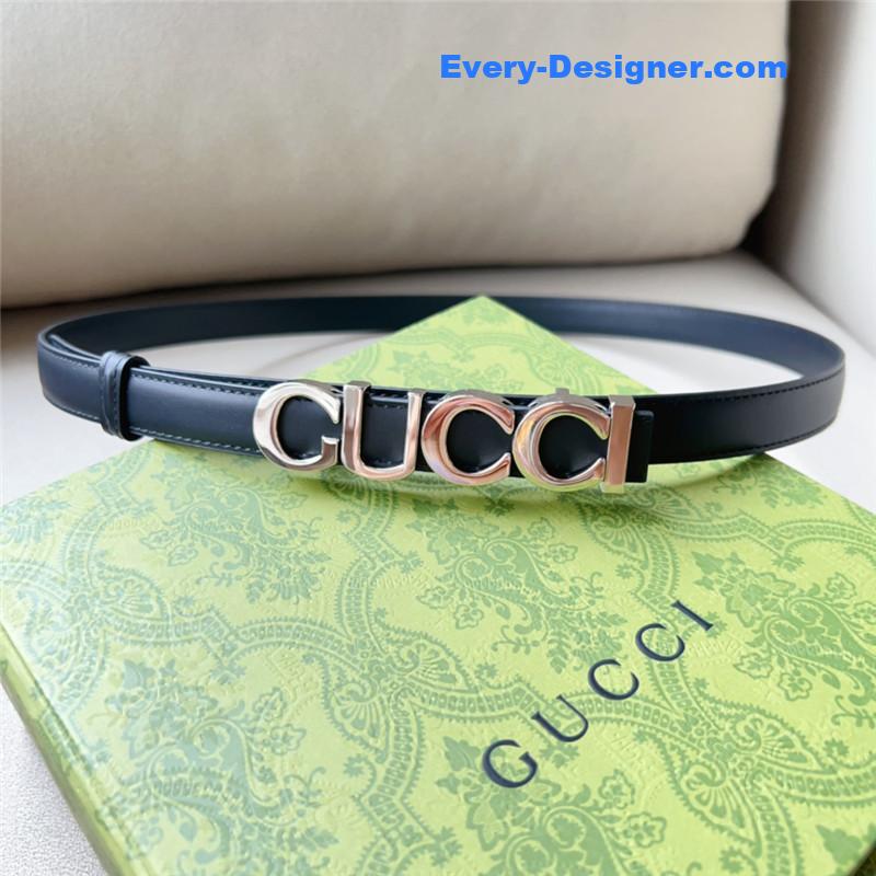 Gvc*1 double g embellishment + square buckle belt