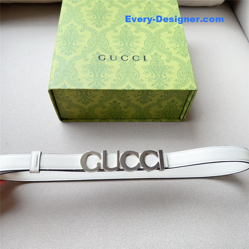 Gvc*1 double g embellishment + square buckle belt