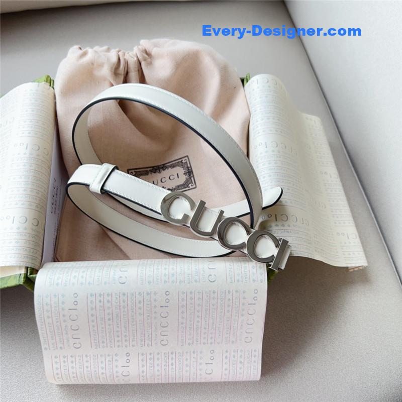 Gvc*1 double g embellishment + square buckle belt