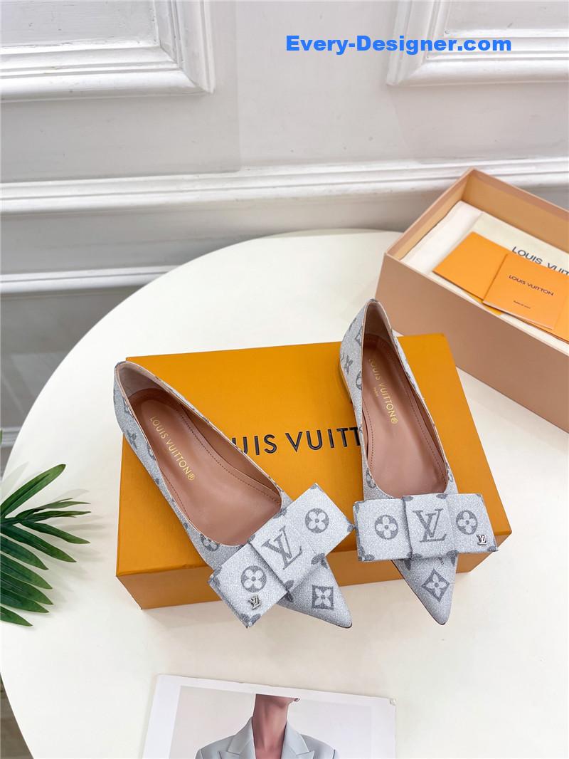 l0vis Vvtt0n lv new bow pointed toe shoes
