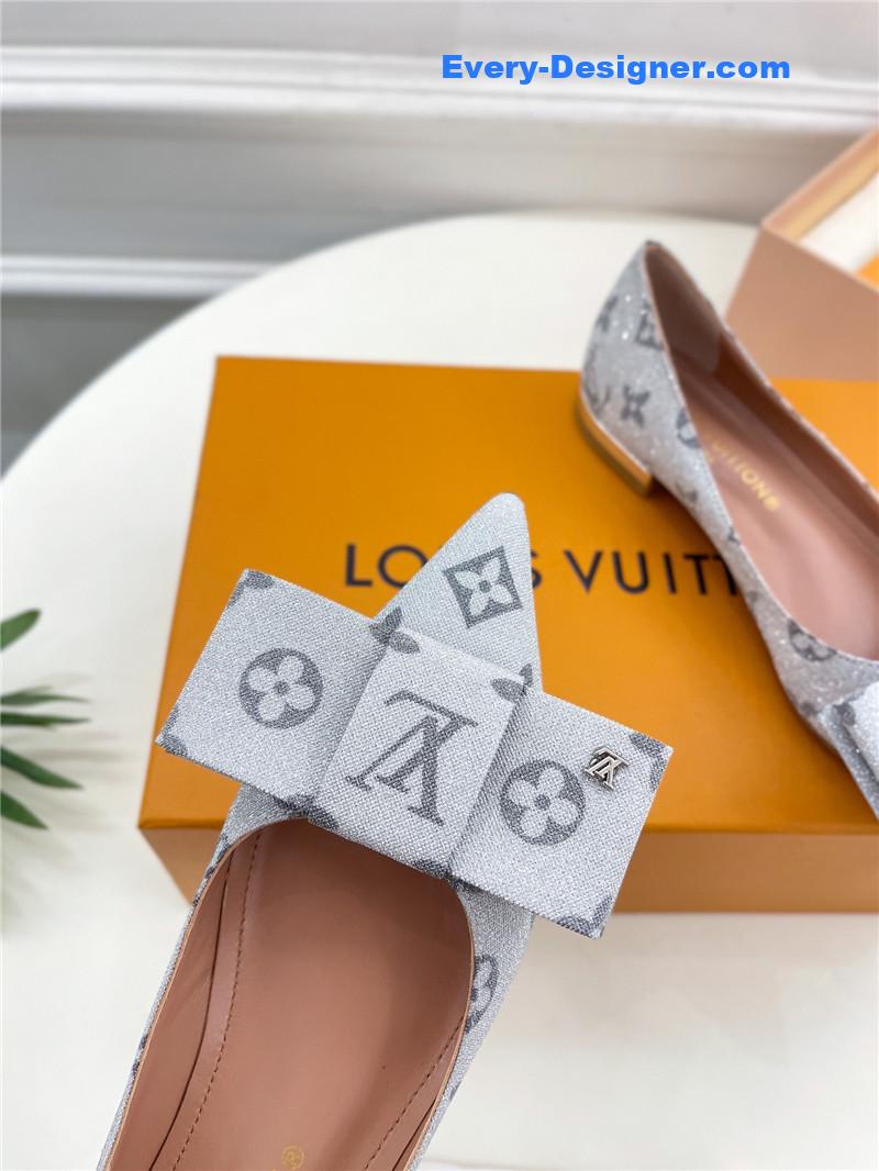 l0vis Vvtt0n lv new bow pointed toe shoes