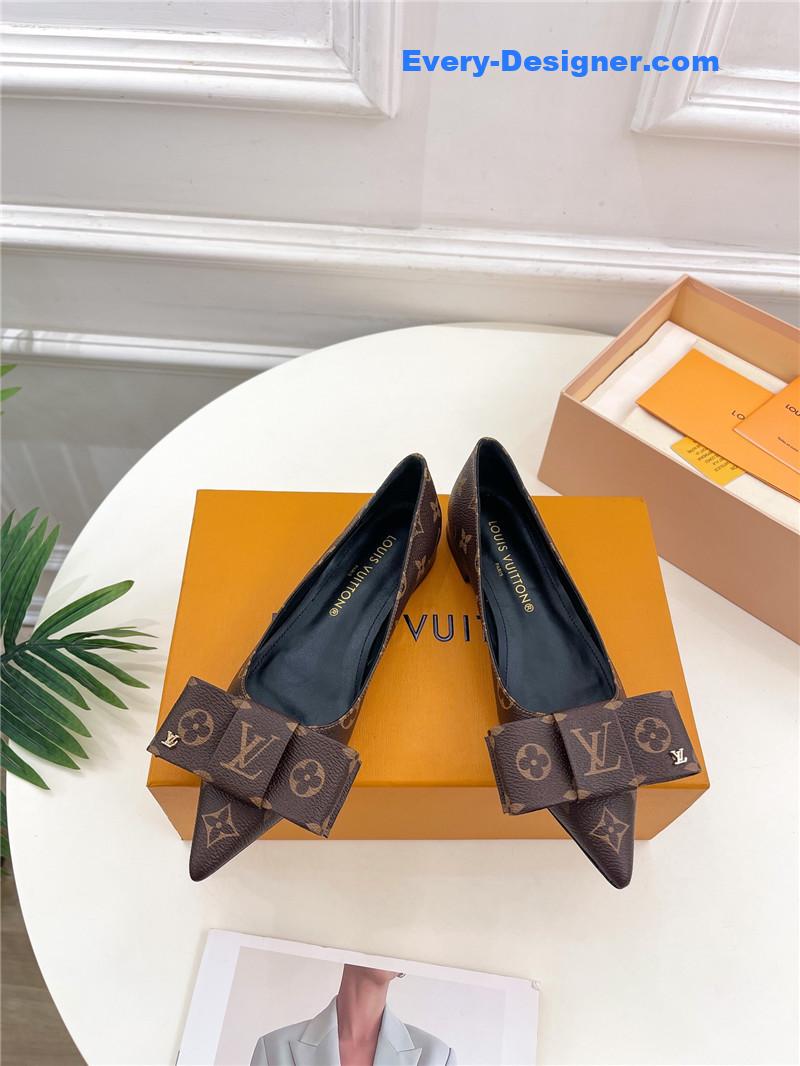 l0vis Vvtt0n lv new bow pointed toe shoes