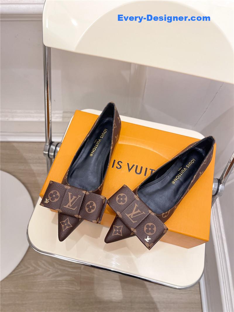 l0vis Vvtt0n lv new bow pointed toe shoes